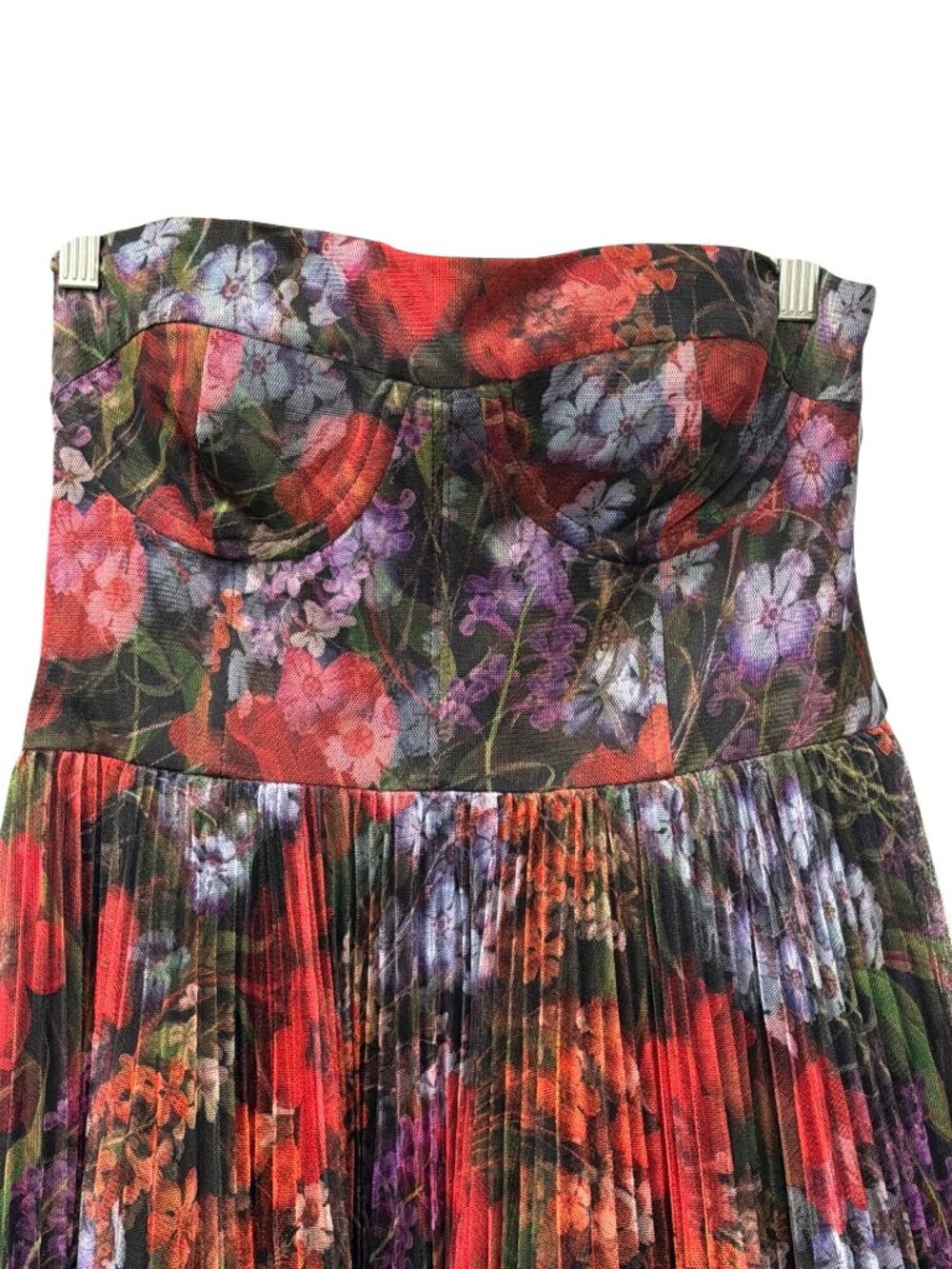 Hutch Alba Floral Strapless Mesh Maxi Corset Dress Gown Sz 10 NEW - Picture 6 of 9